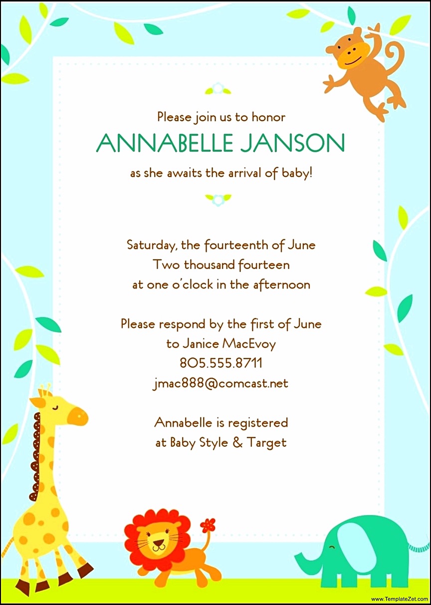 Download Baby Shower Invitation Templates
